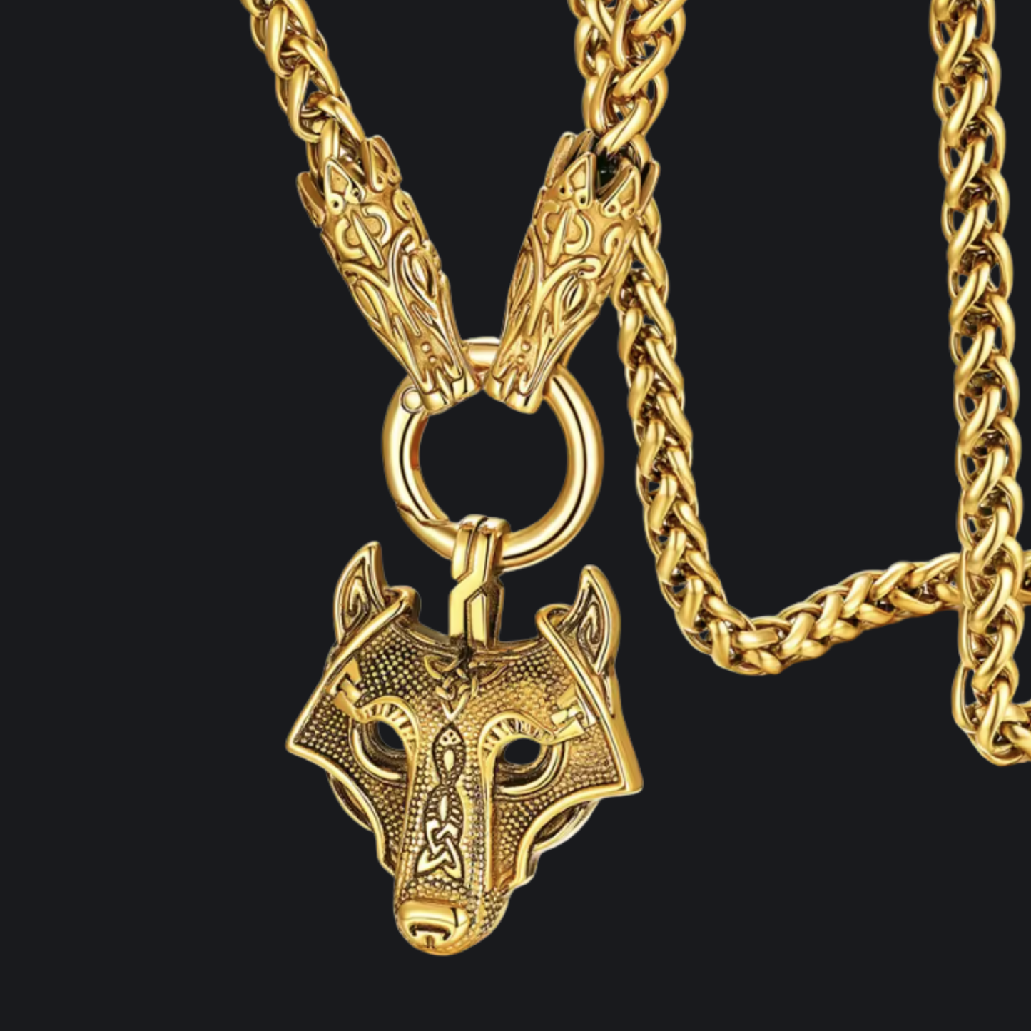 Fenrir Wolf Pendant Necklace