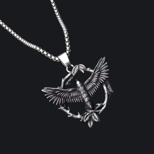 Eagle Wreath Pendant Necklace