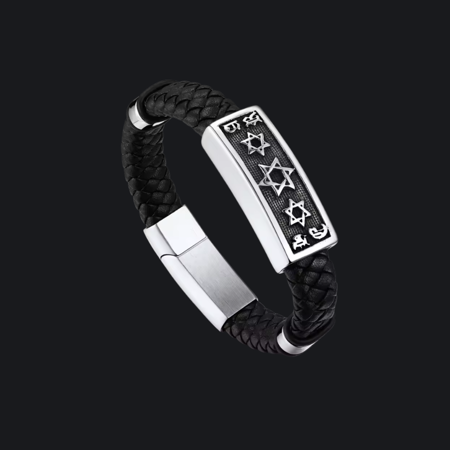 Star of David Leather Bracelet